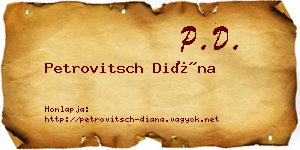 Petrovitsch Diána névjegykártya